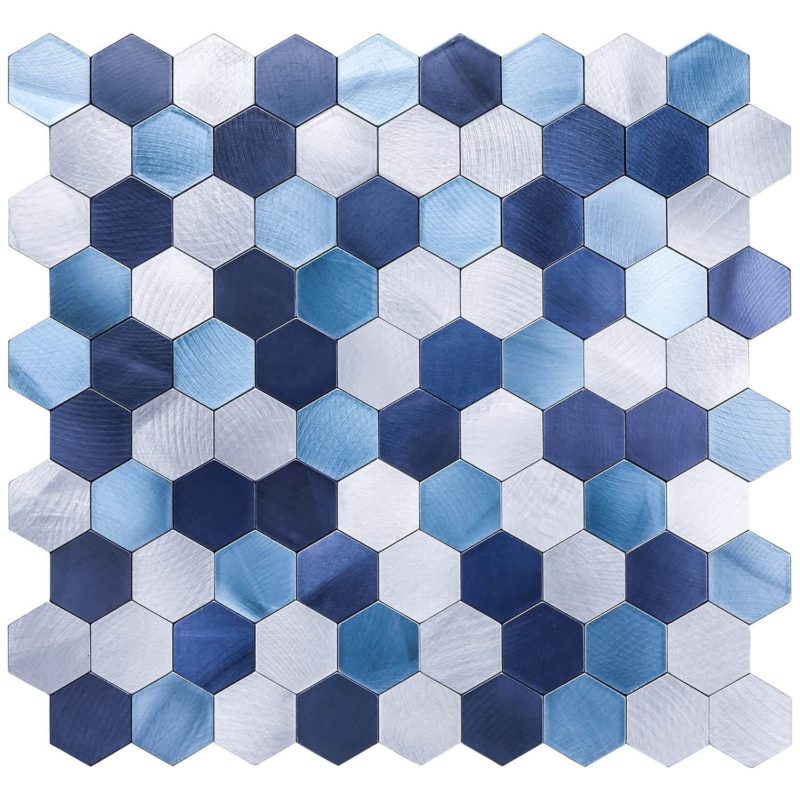 Peel & Stick Aluminum Hexagon Tile