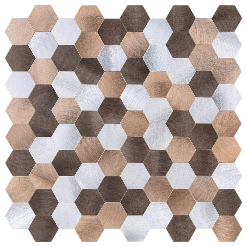 Peel & Stick Aluminum Hexagon Tile