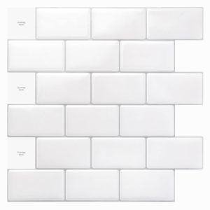 Vinyl White Subway Mosaic Tile Stickers