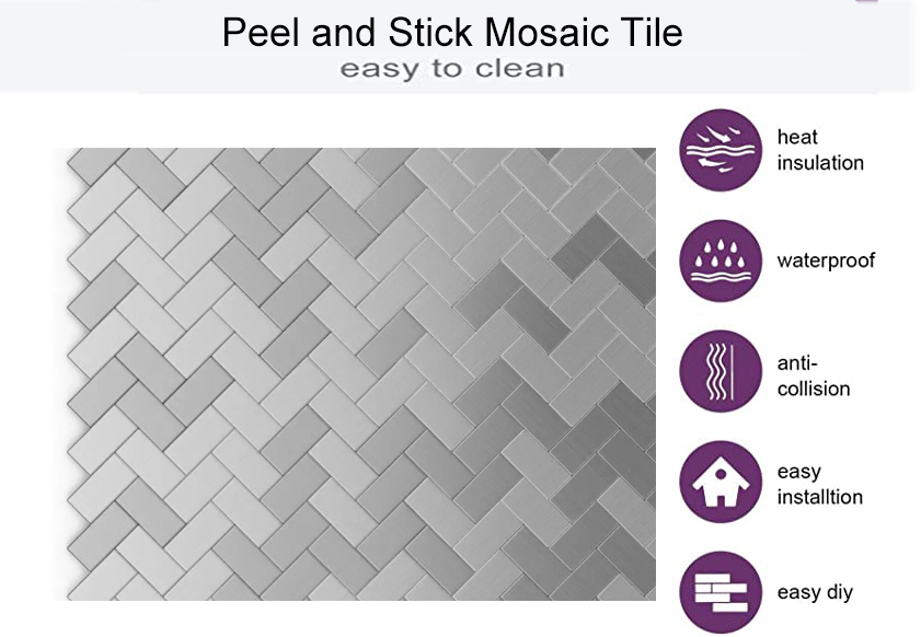 Peel and Stick Wall Mosaic Tile