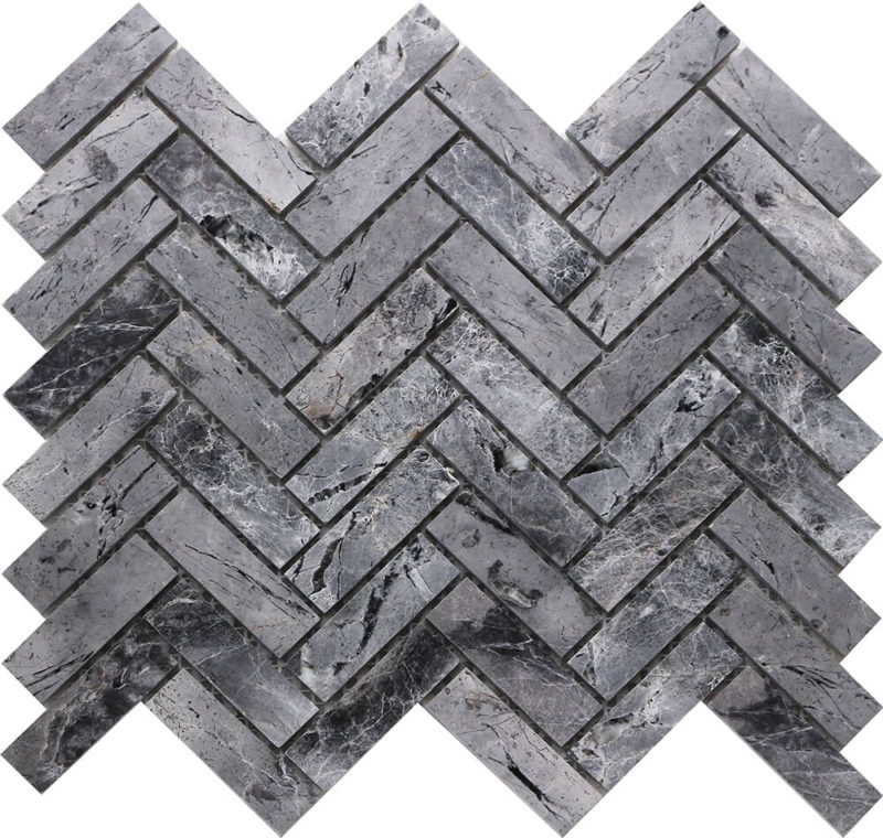 Herringbone Backsplash Marble Tile