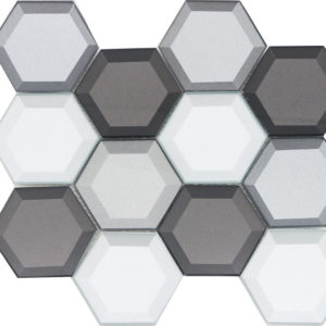 Glass Hexagon Tile Backsplash