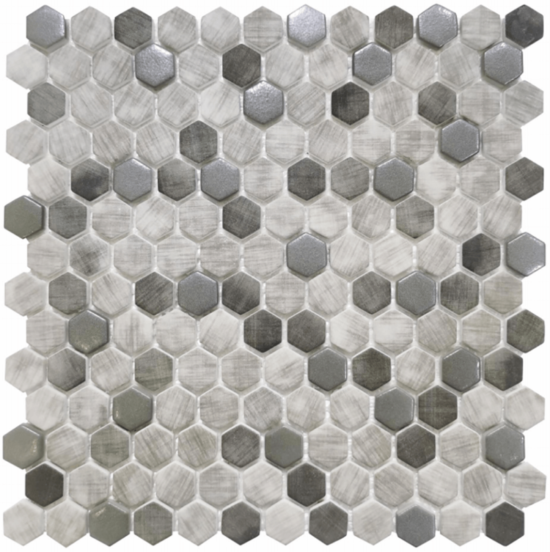 Hexagon Mosaic Glass Tile