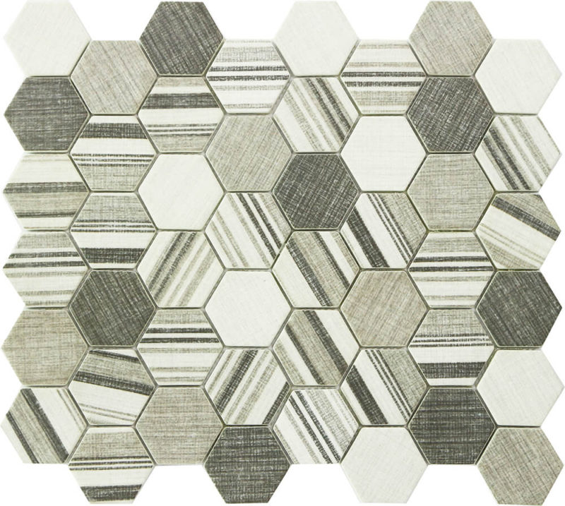 Recycled Glass Mosaic Tiles Hexagonal