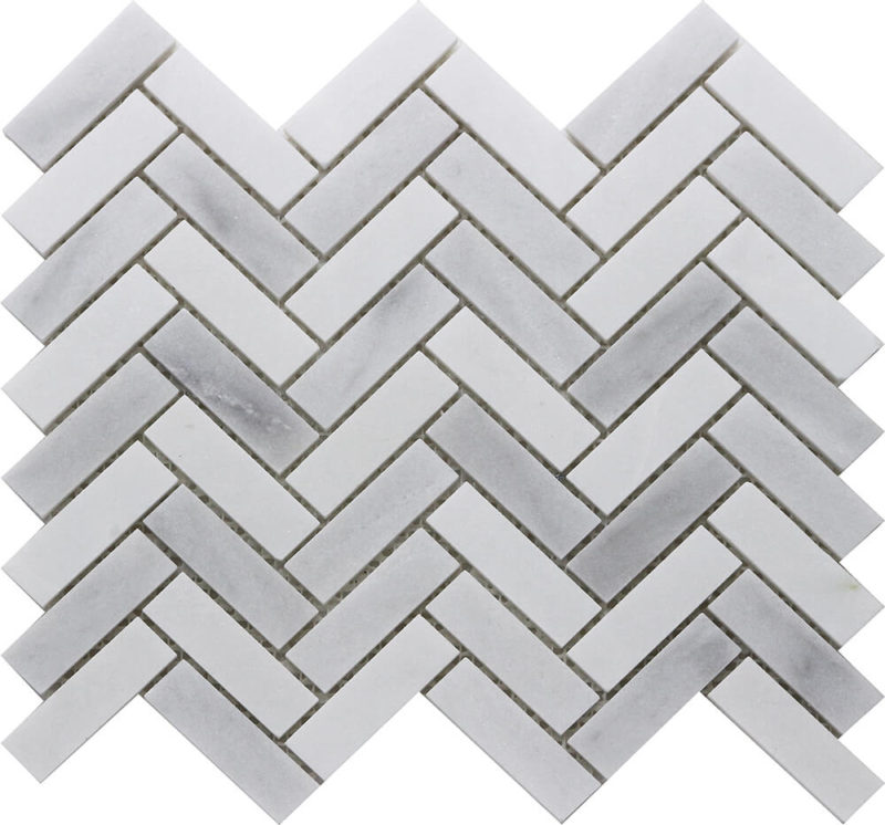 Herringbone Backsplash Marble Tile