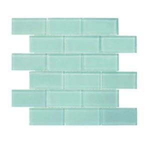 Interlocking Glossy Glass Mosaic Tile