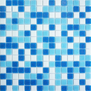 Blue Mixed Glass Pool Mosaic Tile