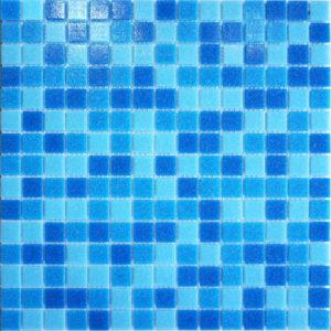 Blue Mixed Glass Pool Mosaic Tile