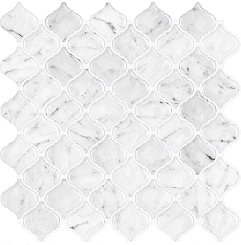 Carrara Arabesque Peel & Stick Tile