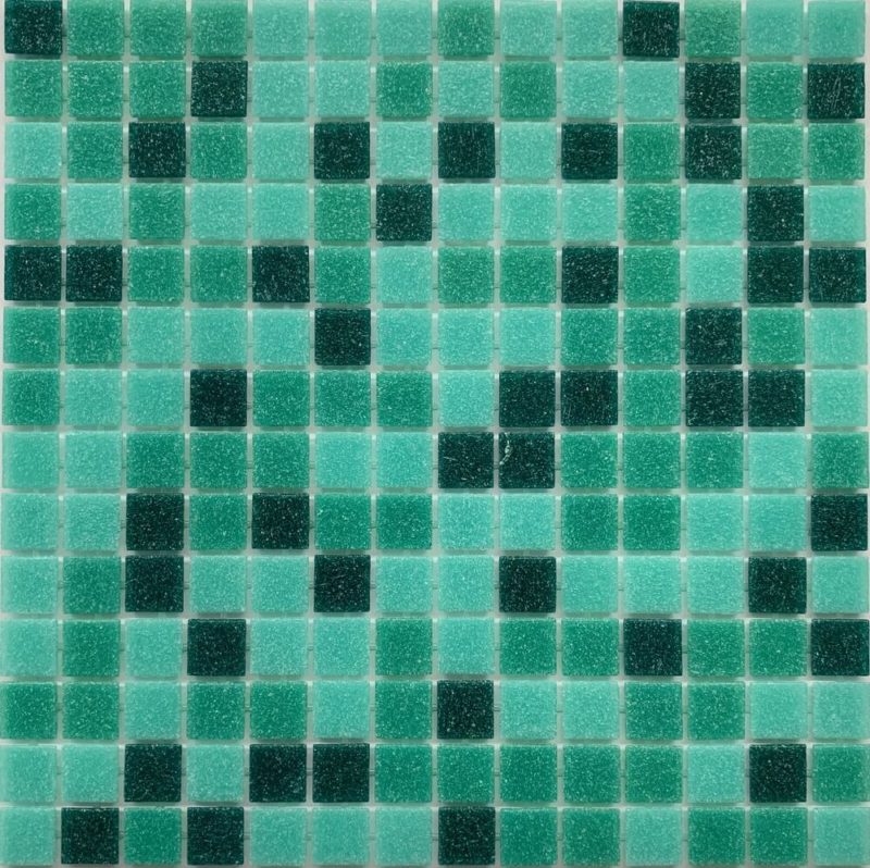 Green Mixed Swimming Pool Mosaics