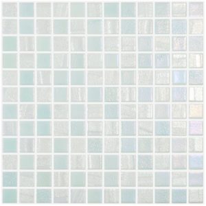 Iridescent Glass White Pool Tiles
