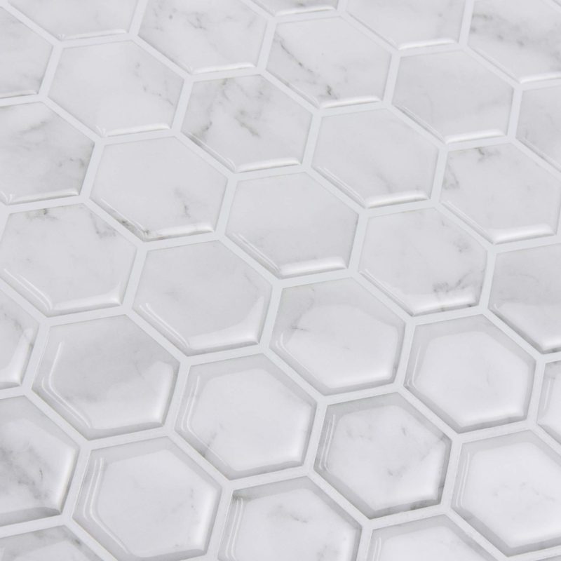 Plastic Hexagon Peel & Stick Backsplash