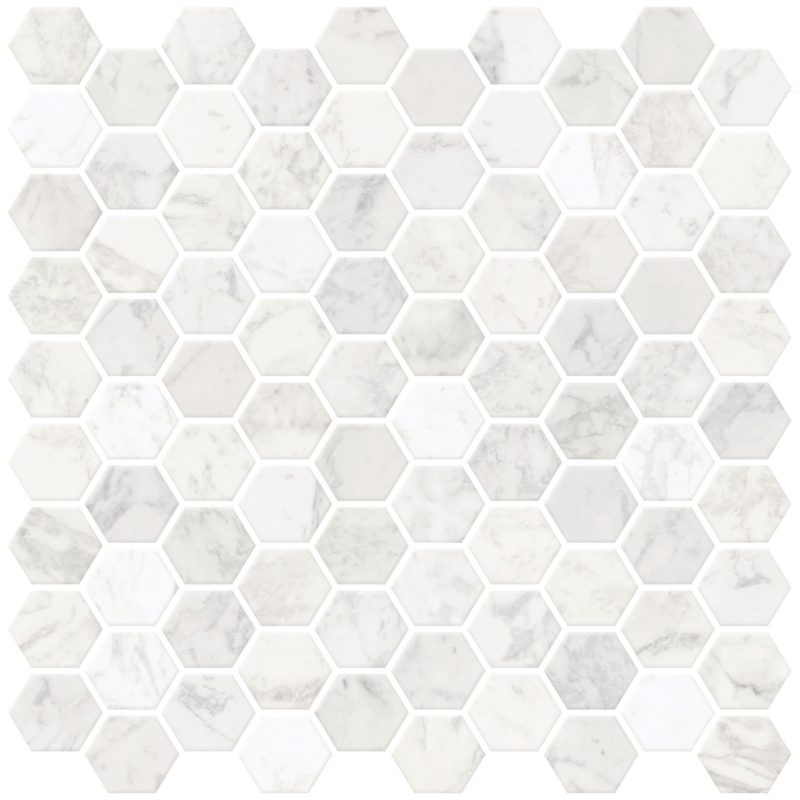 Mixed Metal Hexagon Peel and Stick Tile