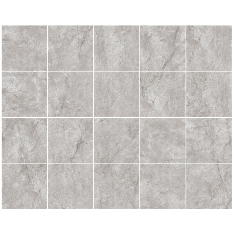 Grey Glazed Porcelain Polished Floor Tile