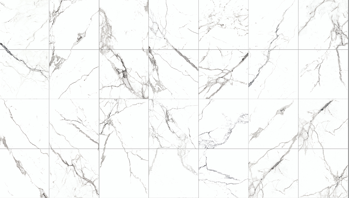 Carrara White Polished Porcelain Floor Tile