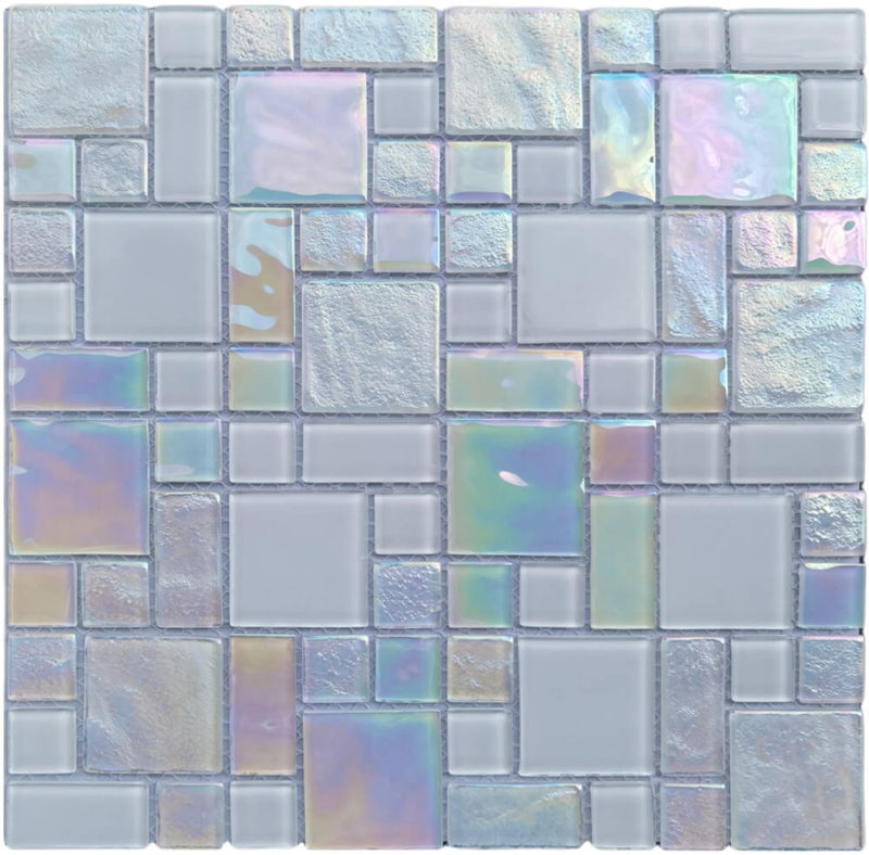 iridescent glass pool tile