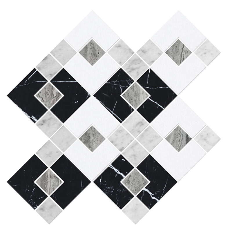 water jet mosaic marble tile