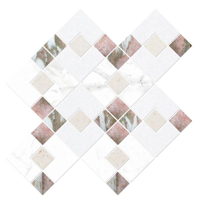 water jet mosaic marble tile