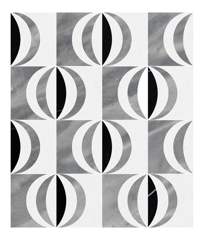 Polished Waterjet Marble Mosaic Tile