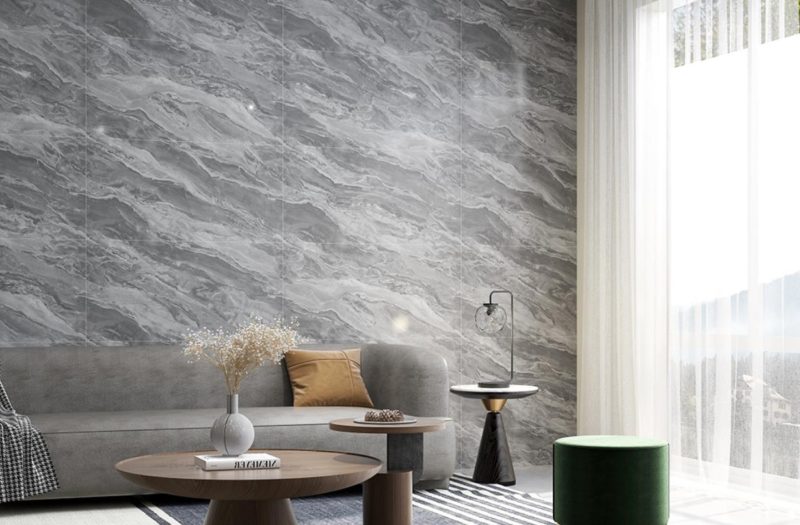 Agate Dark Grey Polished Porcelain Tile