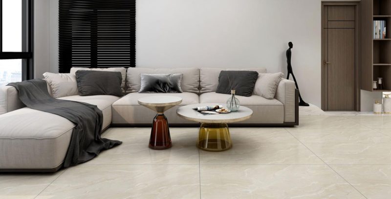 Beige Polished Porcelain Floor Tile