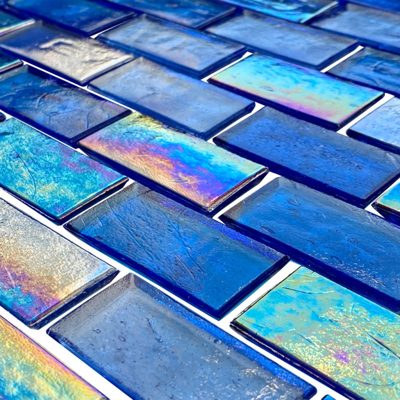 1 X 2 Staggered Glass Pool Tile