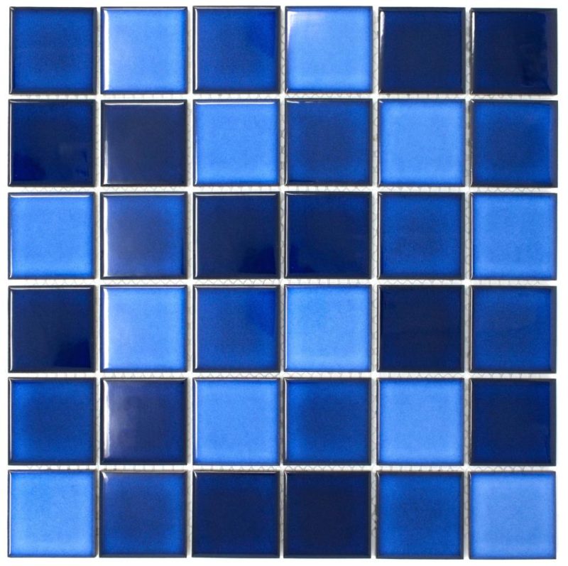 2 x 2 Blue Porcelain Pool Tile