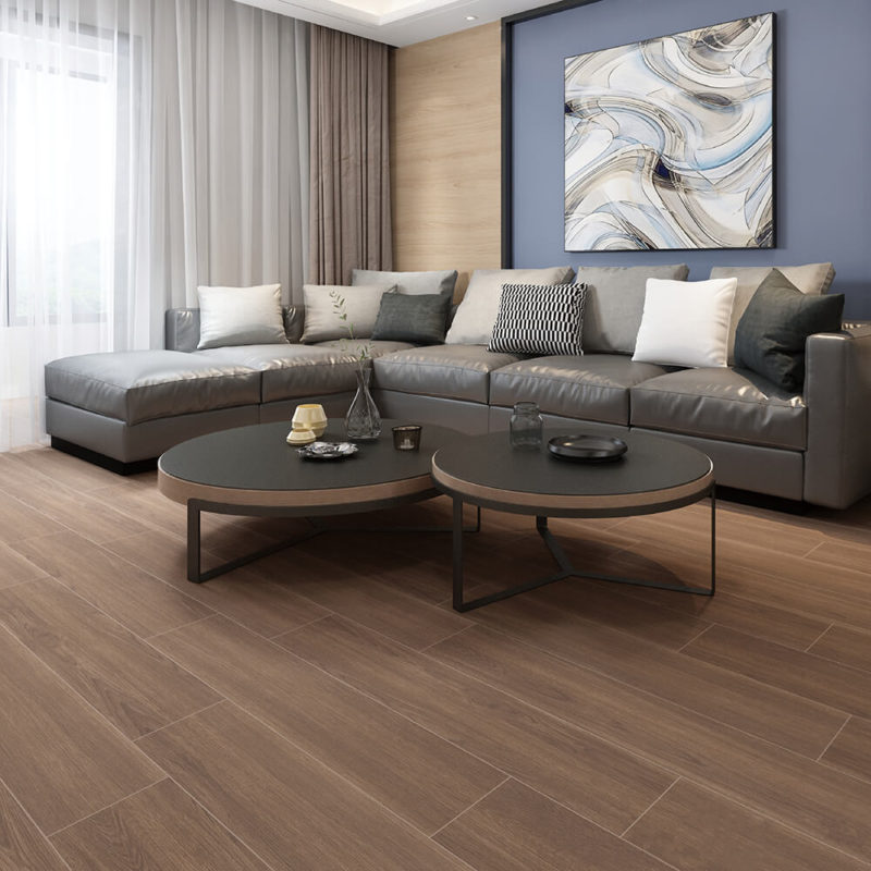 anti-slip wood effect porcelain floor tiles