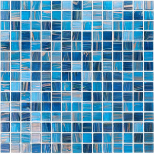 Blue Copper Blend Pool Mosaic