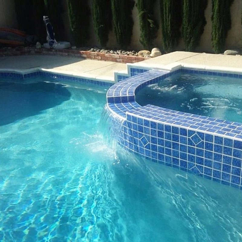 Blue Porcelain Pool Mosaic Tiles