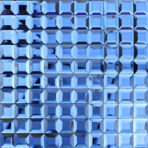 Crystal Blue Glass Tile Backsplash