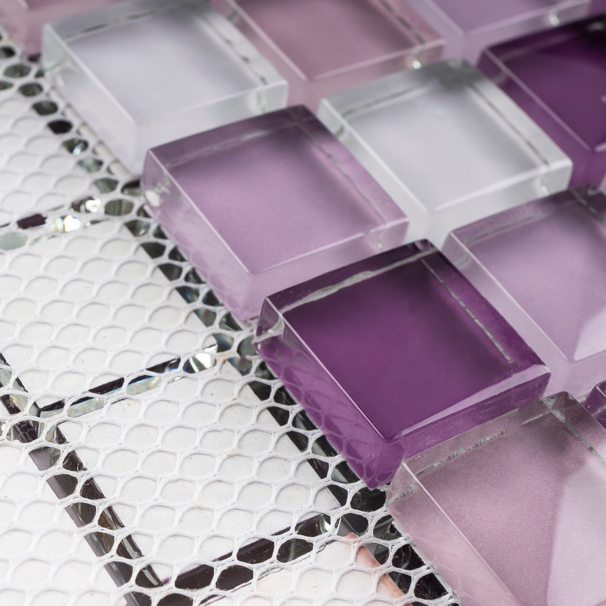 Glass Mosaic Tile In Mix Purple Tai Decor®