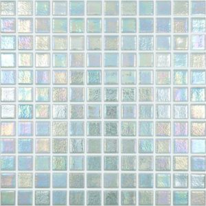 Iridescent Sea Glass Backsplash Tile
