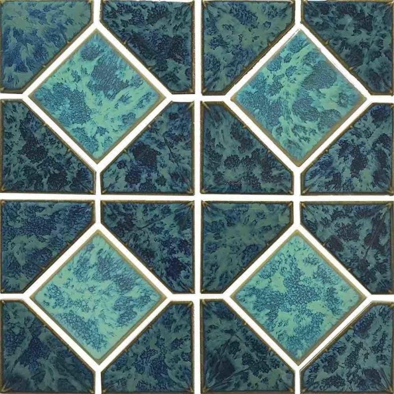 Porcelain Pool Mosaic Tile Turquoise