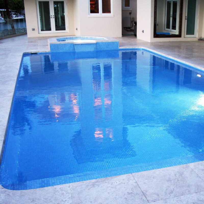 Sky Blue Swimming Pool Tiles Iridescent