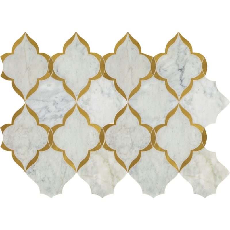 Baroque Arabesque Marble Mosaic Tile