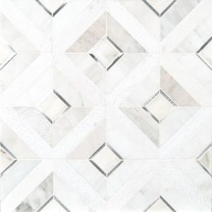 Diamond Glossy Marble Mosaic Wall Tile