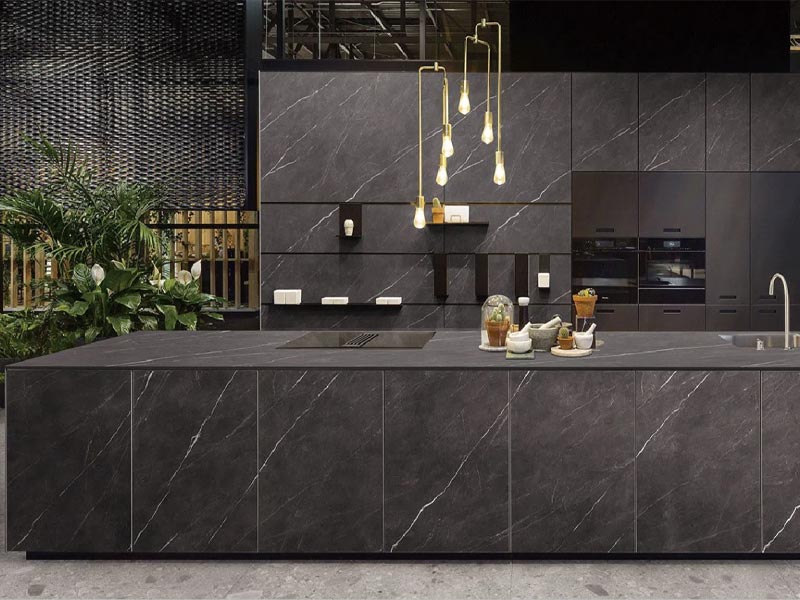 Black Marquina intered Stone Island