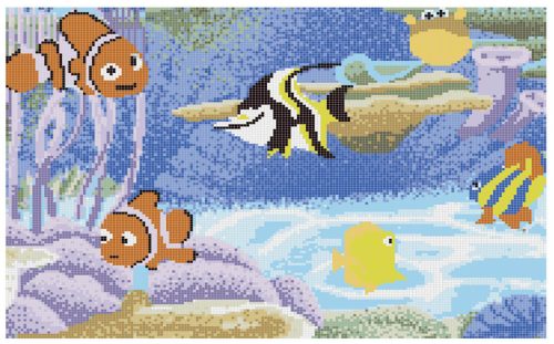 pool mural fish